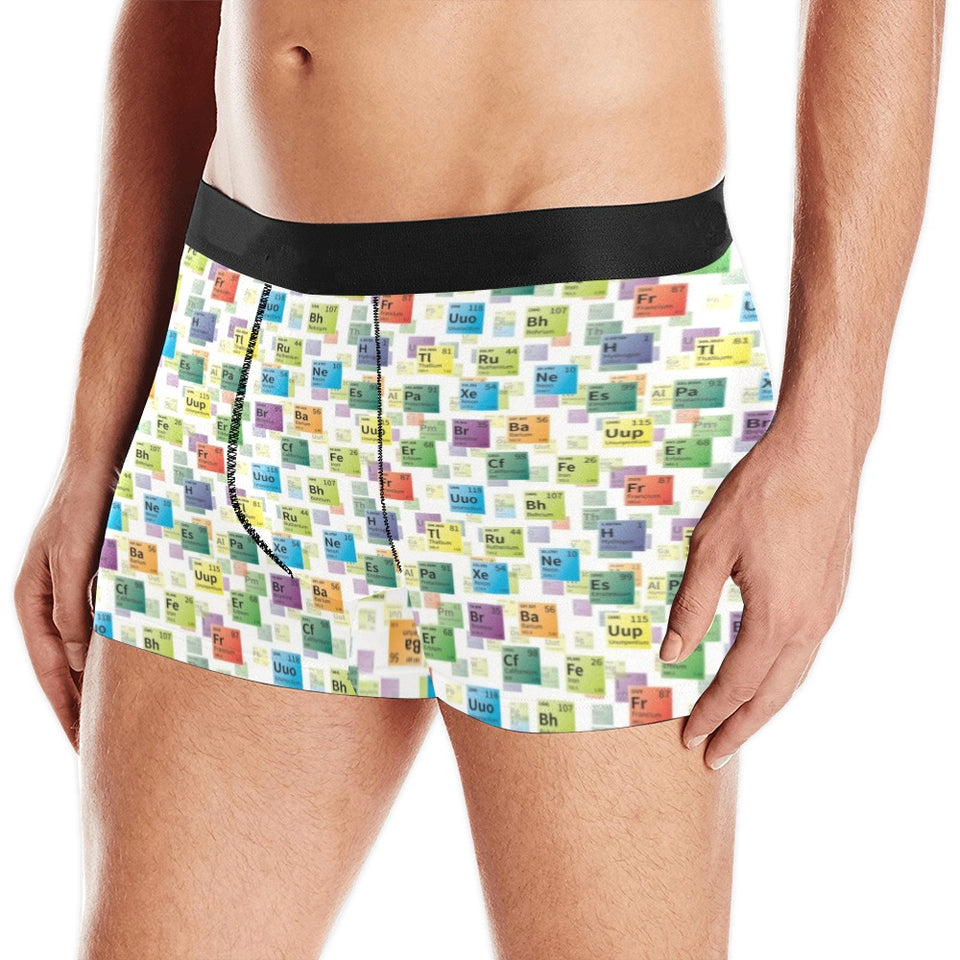 Chemistry Periodic Table Pattern Print Design 05 Men's All Over Print Boxer Briefs Men's Underwear