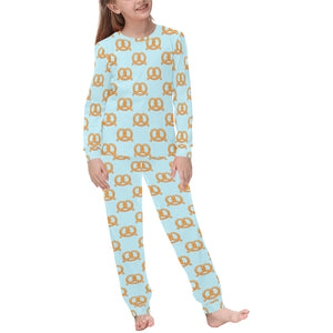 Pretzels Pattern Print Design 03 Kids' Boys' Girls' All Over Print Pajama Set