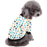 Math Pattern Print Design 05 All Over Print Pet Dog Round Neck Fuzzy Shirt