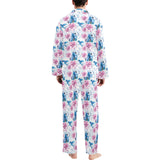 Hummingbird Pattern Print Design 02 Men's Long Pajama Set