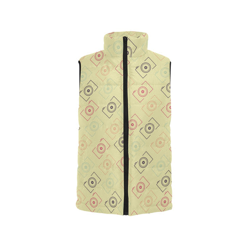 Camera Pattern Print Design 01 Men's Padded Vest