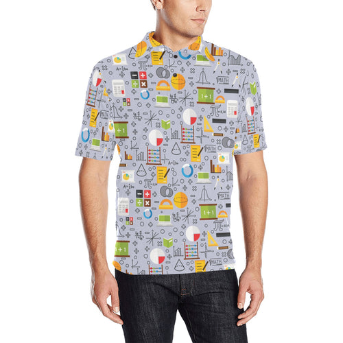 Math Pattern Print Design 04 Men's All Over Print Polo Shirt