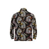 Eagle Pattern Print Design 05 Men's Long Sleeve Polo Shirt