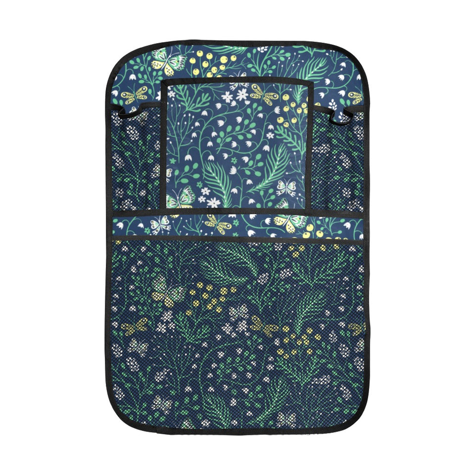 butterfly leaves pattern Car Seat Back Organizer