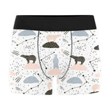 Polar bears star poka dot pattern Men's All Over Print Boxer Briefs Men's Underwear
