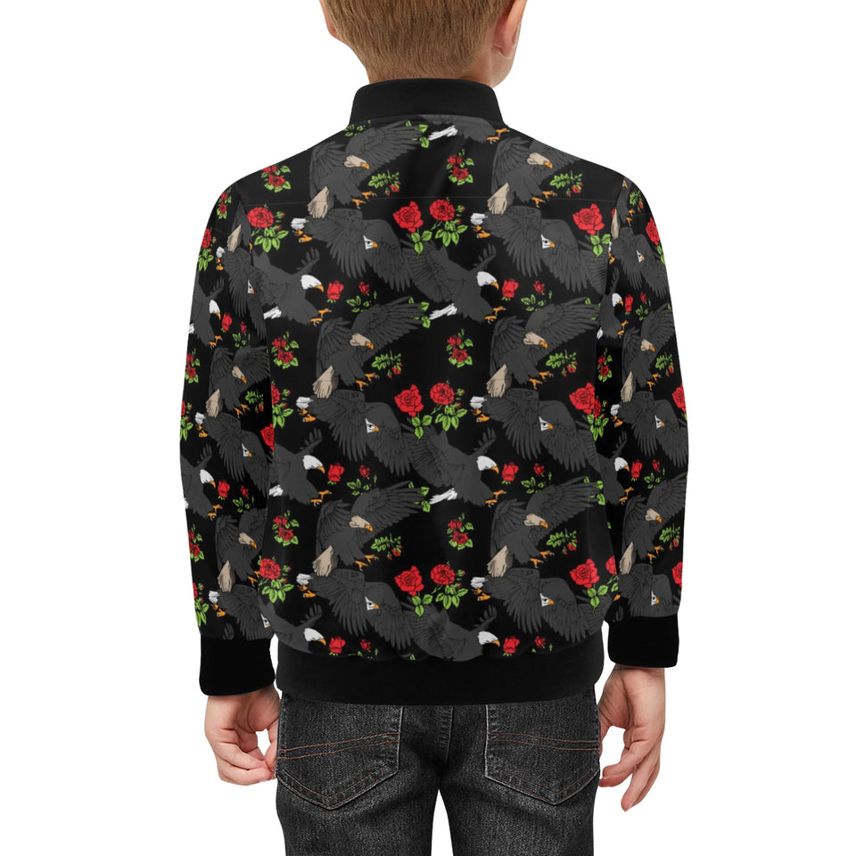 Eagle Pattern Print Design 04 Kids' Boys' Girls' Bomber Jacket
