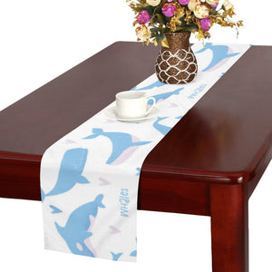 Blue whale pattern Table Runner