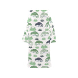 Chameleon lizard succulent plant pattern Blanket Robe with Sleeves