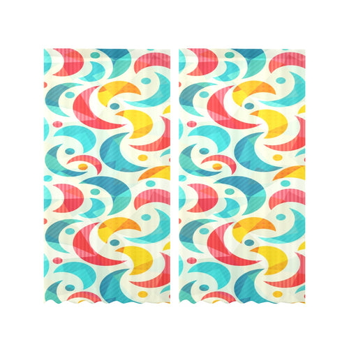 Colorful moon pattern Gauze Curtain