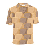 Bread Toast Pattern Print Design 04 Men's All Over Print Polo Shirt
