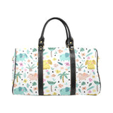 Cute elephants palm tree flower butterfly pattern Travel Bag