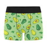 Avocado pattern green background Men's All Over Print Boxer Briefs Men's Underwear