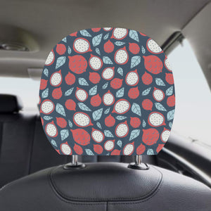 dragon fruits dark blue background Car Headrest Cover