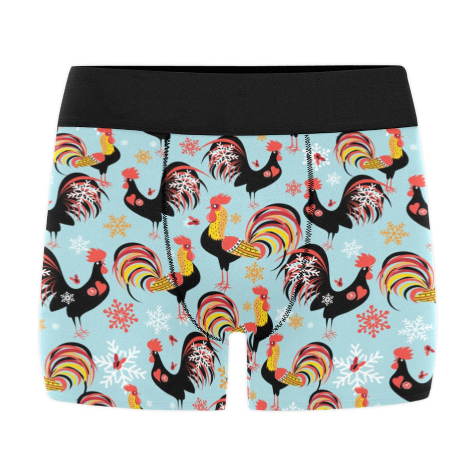 Rooster chicken cock snowfalke Men's All Over Print Boxer Briefs Men's Underwear