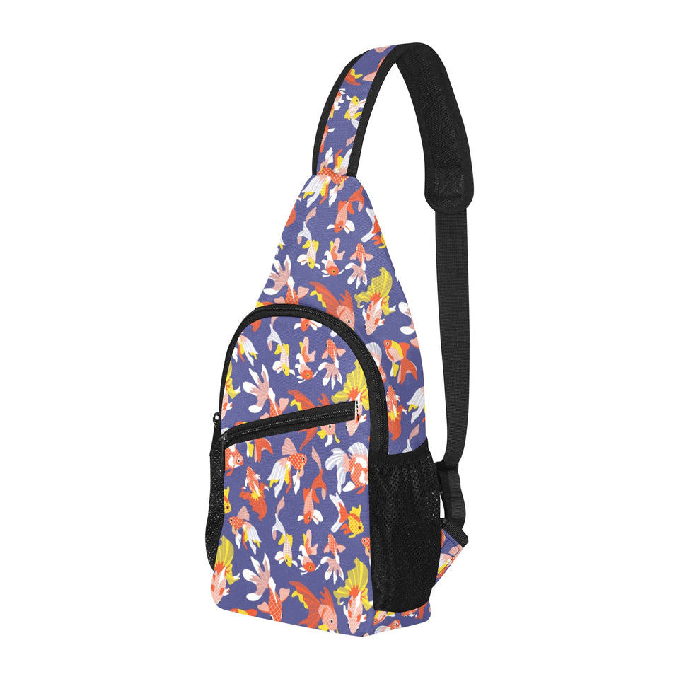 Goldfish Pattern Print Design 04 All Over Print Chest Bag