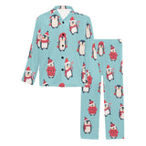 Cute penguin christmas design pattern Men's Long Pajama Set