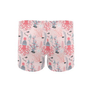 Octopus winter hat garland Fish candy Seaweed Cora Men's Swimming Trunks