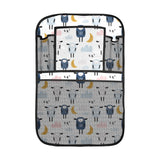 Cute sleeping sheep moon cloud pattern Car Seat Back Organizer