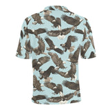 Eagle Pattern Print Design 01 Men's All Over Print Polo Shirt