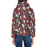 Billiard Ball Pattern Print Design 05 Women's Padded Hooded Jacket