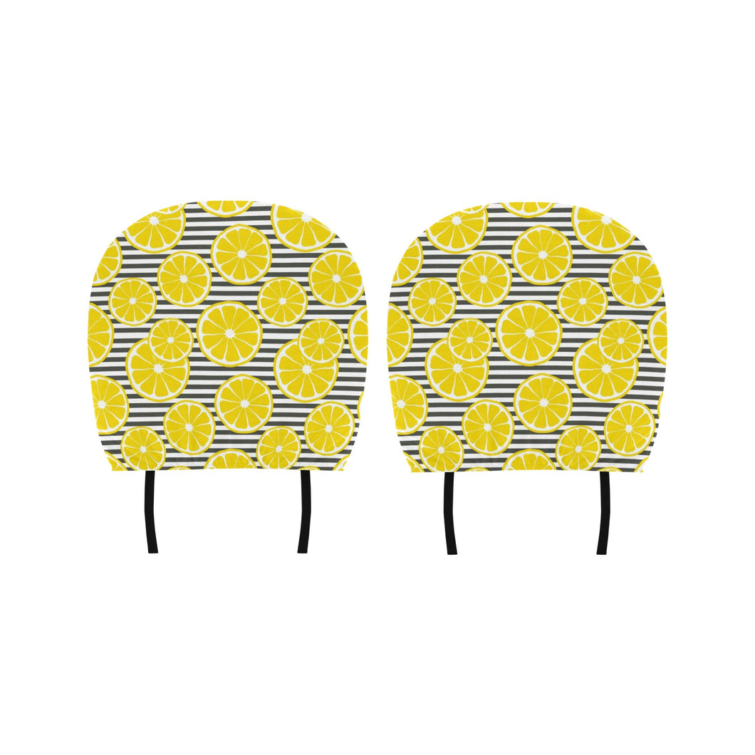 slice of lemon design pattern Car Headrest Cover