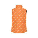 Engine Piston Orange Background Pattern Design 05 Women's Padded Vest
