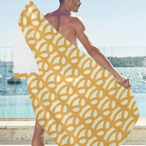 Pretzels Pattern Print Design 01 Beach Towel