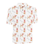 Chihuahua bone paw pattern Men's All Over Print Polo Shirt