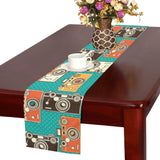Camera Pattern Print Design 03 Table Runner