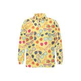 Sun Glasses Pattern Print Design 05 Men's Long Sleeve Polo Shirt