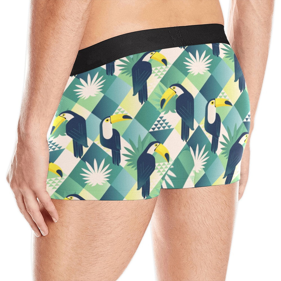 Toucan tropical leaves design pattern Men's All Over Print Boxer Briefs Men's Underwear