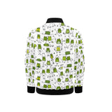 Sketch funny frog pattern Kids' Boys' Girls' Bomber Jacket