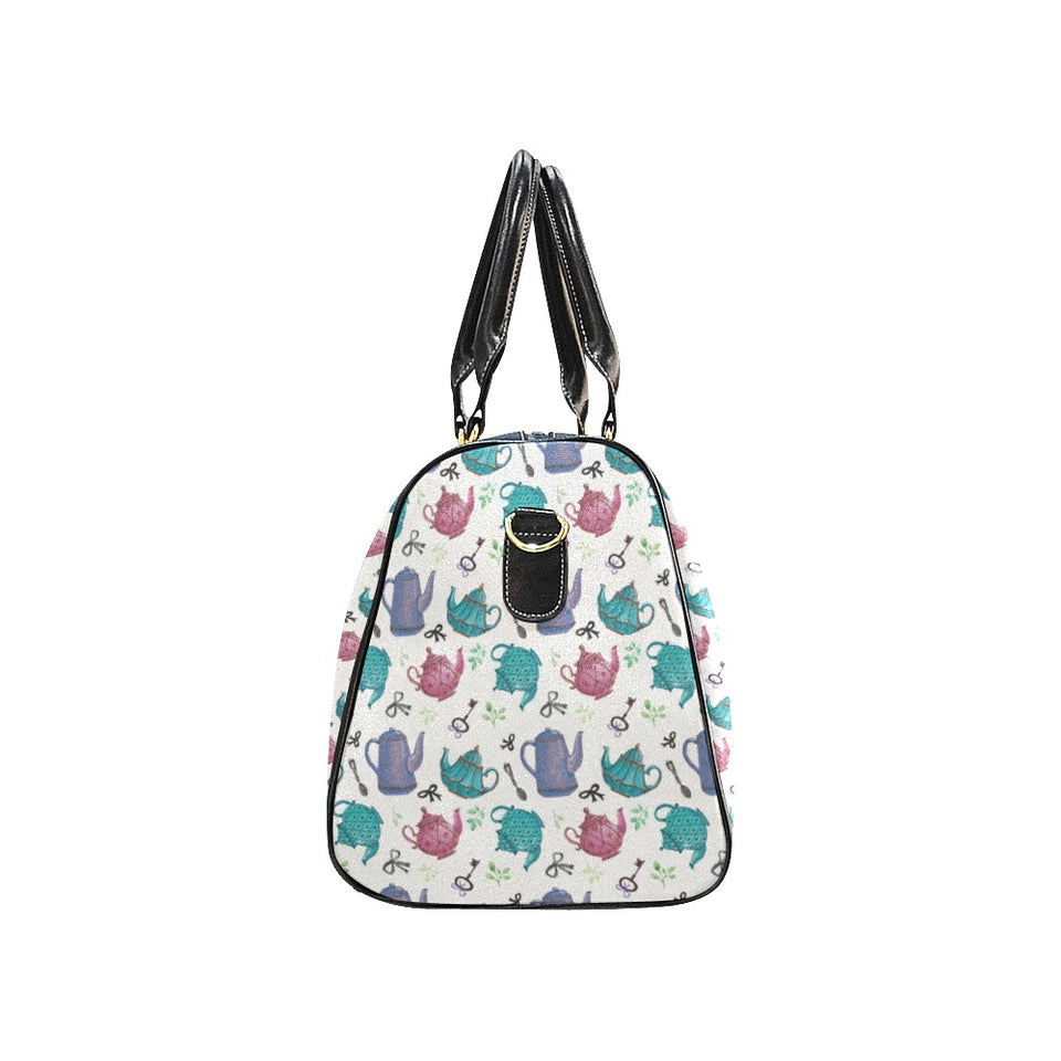 Tea pots Pattern Print Design 05 Travel Bag