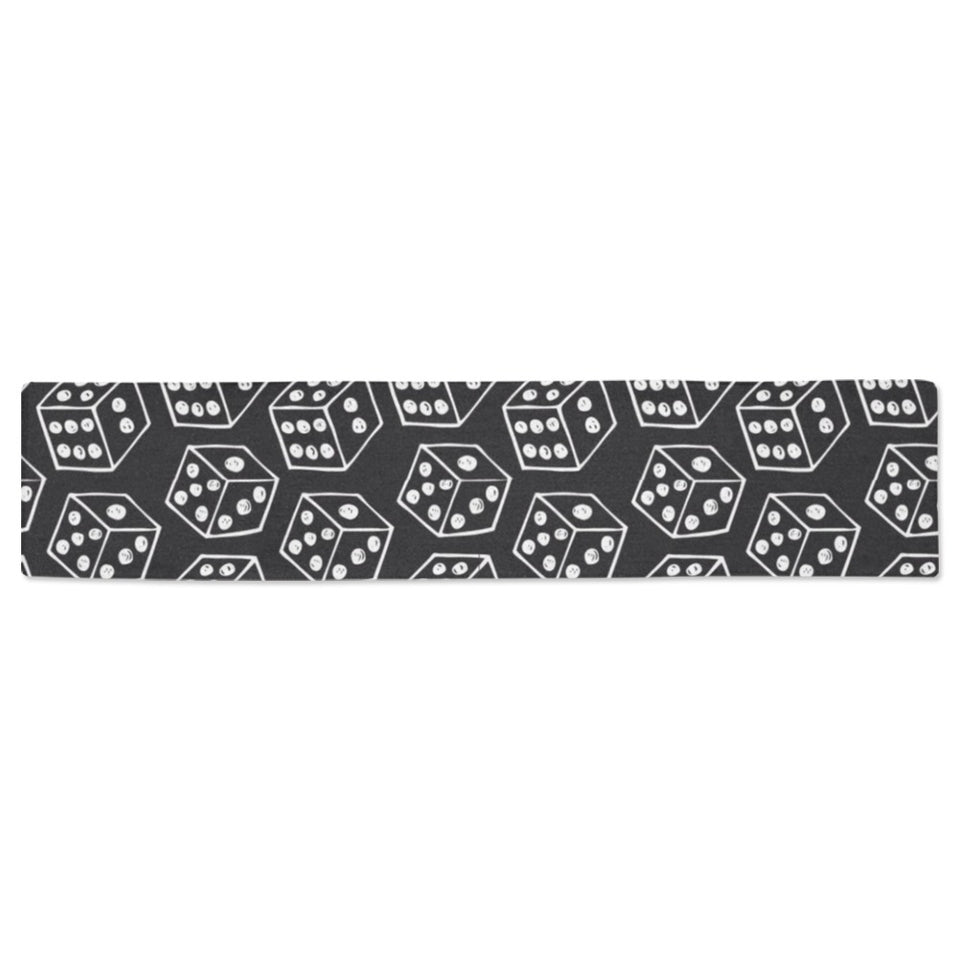 Dice Pattern Print Design 01 Table Runner