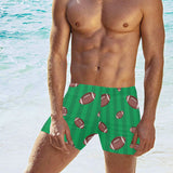 American football ball field background Men's Swimming Trunks