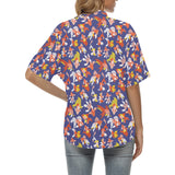 Goldfish Pattern Print Design 04 Women's All Over Print Hawaiian Shirt