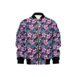 Hibiscus Pattern Print Design 05 Kids' Boys' Girls' Bomber Jacket