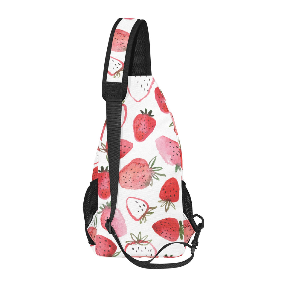watercolor hand drawn beautiful strawberry pattern All Over Print Chest Bag