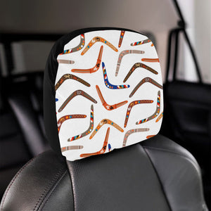 Boomerang Australian aboriginal ornament pattern Car Headrest Cover