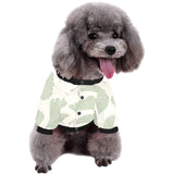 Ginkgo leaves pattern All Over Print Pet Dog Round Neck Fuzzy Shirt