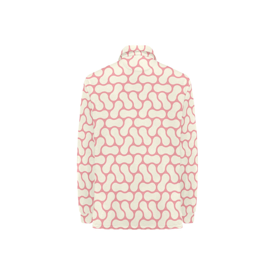 peanuts texture pattern Women's Long Sleeve Polo Shirt