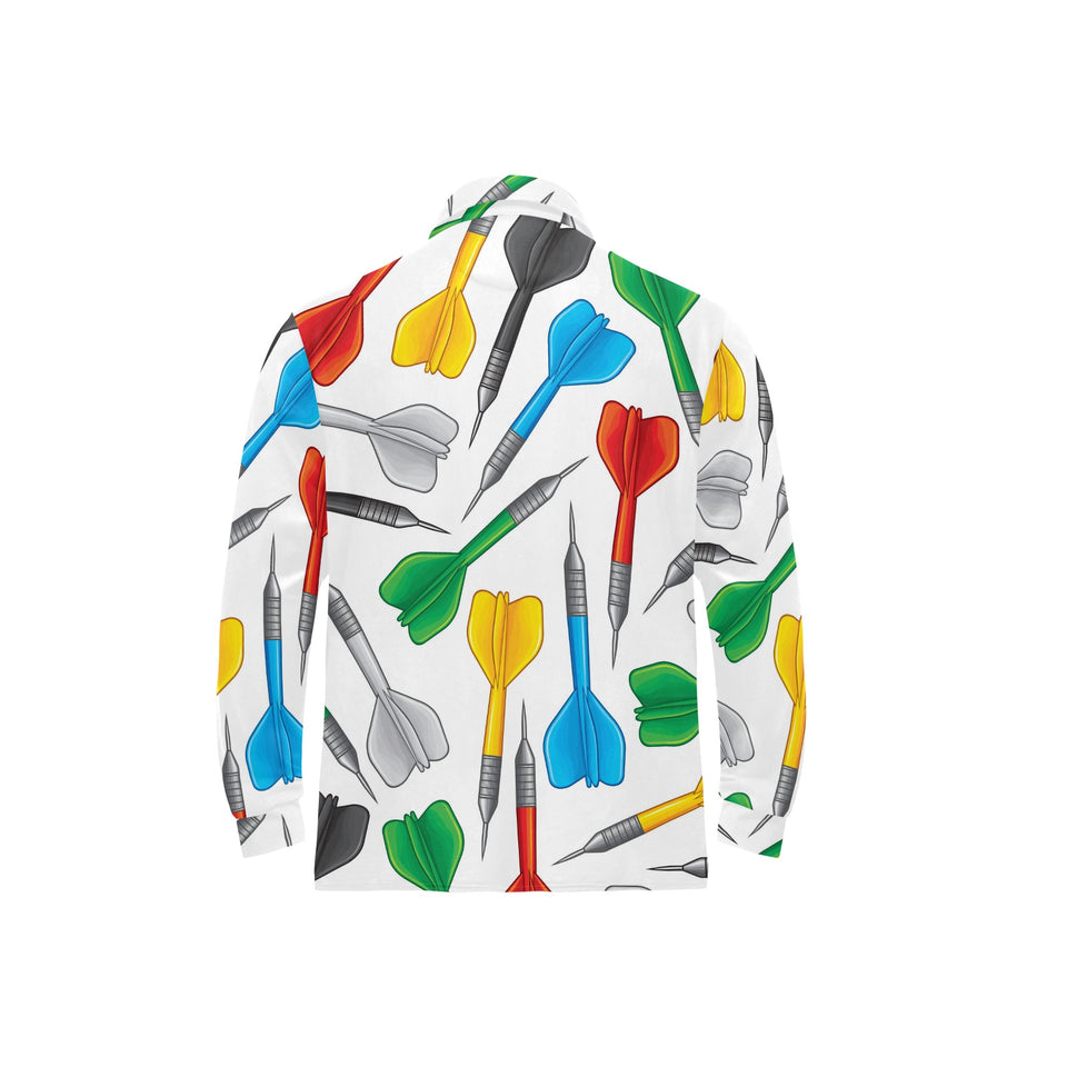 Darts Pattern Print Design 03 Men's Long Sleeve Polo Shirt