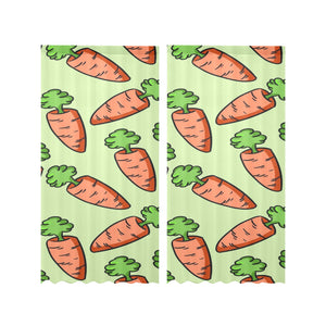 Carrot Pattern Print Design 05 Gauze Curtain