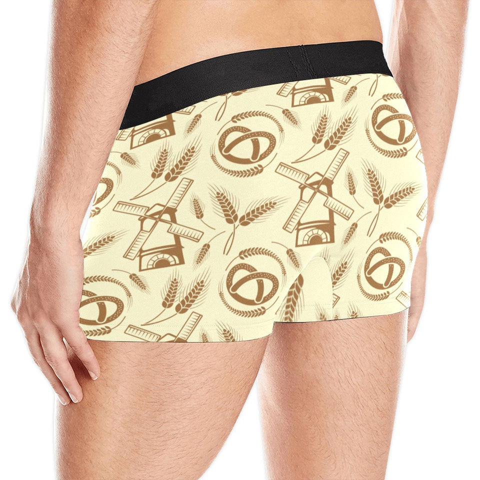 Windmill Wheat pattern Men's All Over Print Boxer Briefs Men's Underwear