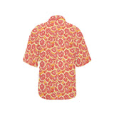 Tropical grapefruit pattern Women's All Over Print Hawaiian Shirt