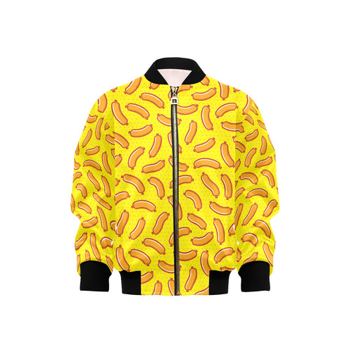 Sausage Pattern Print Design 01 Kids' Boys' Girls' Bomber Jacket