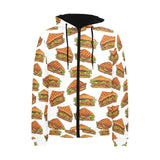Sandwich Pattern Print Design 02 Men's Padded Hooded Jacket