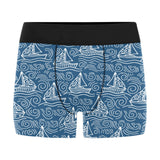Hand drawn sailboat pattern Men's All Over Print Boxer Briefs Men's Underwear