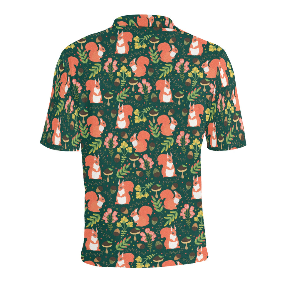 Squirrel Pattern Print Design 03 Men's All Over Print Polo Shirt