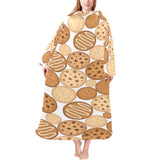 Various cookie pattern Blanket Robe with Sleeves